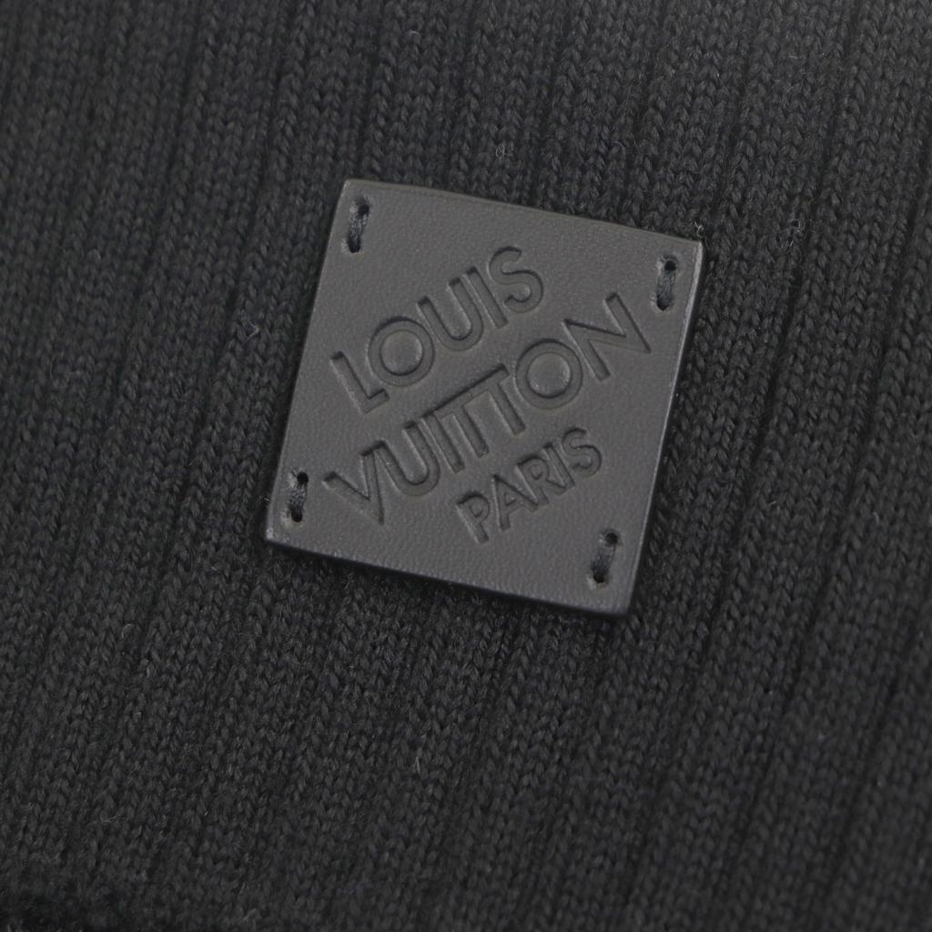 Great LOUIS VUITTON Gloves Neo Petit Damier Black Grey Wool Mens M77992 Used