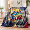 Colombia Football Printed Flannel Blanket Warm Comfort Bed Throw For Indoor Home Decoration