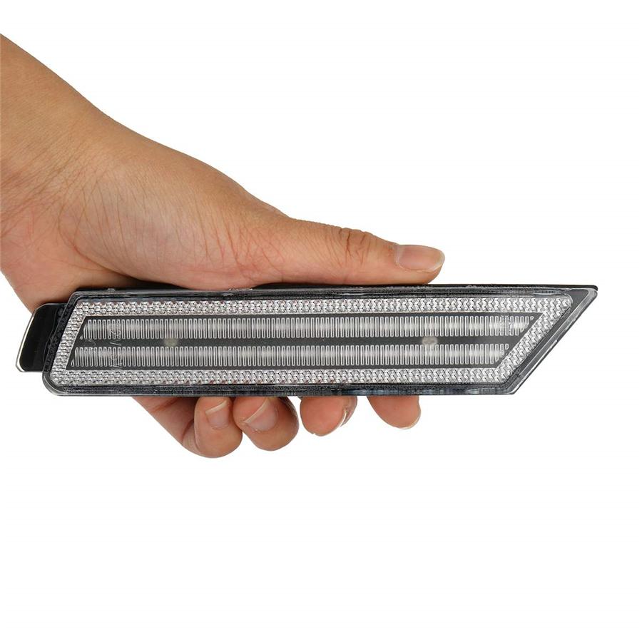 For 2010-2015 Chevy Camaro Signal Light Clear Led Side Marker Front Amber + Rear Red