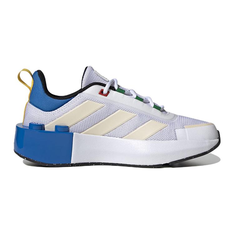 New Adidas Tech Runner  LEGO X  Big Kid 'White Shock Blue' HP5883