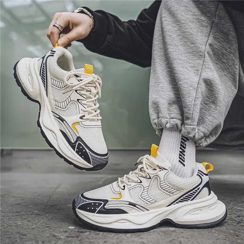 Retro-Laufschuhe für Herren – Atmungsaktive, lässige Sneakers in großen Größen für den Sommer