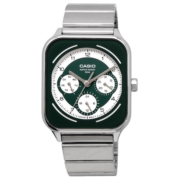 Casio Standard Round Rectangle 24-Hour Multifunction Analog Men's Watch MTP-M307D-3BV Green