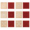 Making Decorative Stamping Vintage Scrapbooking Wooden Square Floral Stamps Rubber