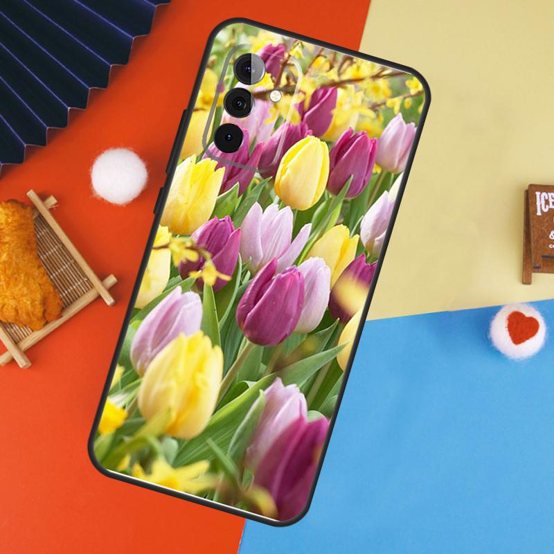 Tulip Flower Colorful Case For Samsung Galaxy A16 A26 A36 A56 A17 A55 A35 A15 A52 A32 A12 A53 A33 A13 A14 A34 A54