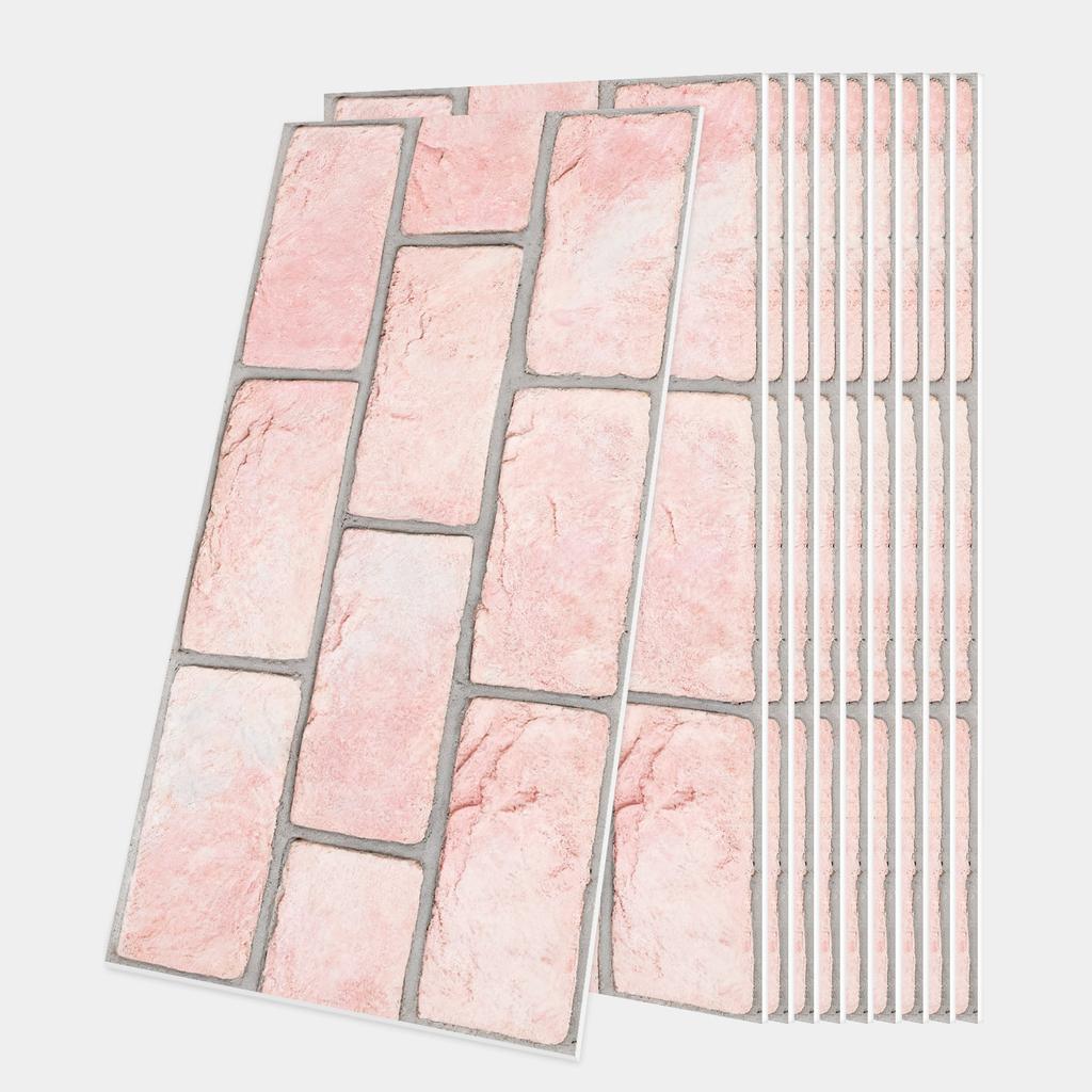 10/20/30Pcs 3D Mosaic Tile Stickers - Waterproof PVC Wall Decals - Thickened Self-Adhesive Brick Wallpaper for Kitchen & Bathroom - Multiple Designs