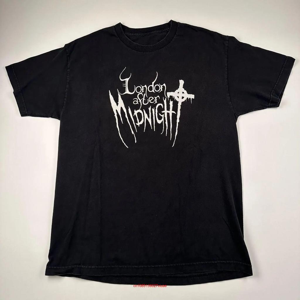 Maglietta Vintage Anni 2000 London After MidnighT Taglia L manica lunga o corta