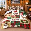 Christmas 3Pcs Bedding Set 1 Bed Sheet 2 Pillowcases Printed Bedroom Bedding Holiday Gift