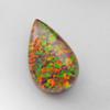 9.30 Ct Boulder Opal Lab Created Pear Certified Beautiful Loose Gemstone