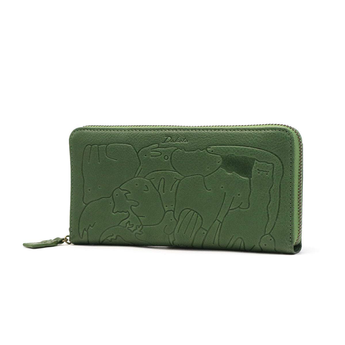 

Dakota Animale Leather Round Zipper Long Wallet Green Free [Dakota] Women s