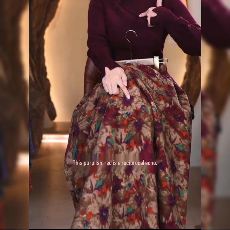Saia Estampada Feminina de Comprimento Médio com Cintura Alta - Versátil e Estilosa Q374