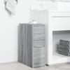 Narrow Bathroom Cabinet with Casters Gray Sonoma Particleboard