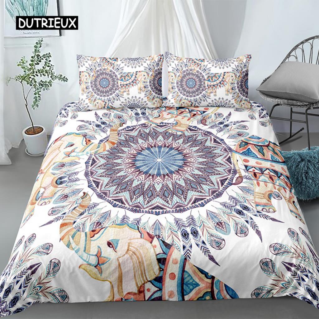 Vibrant Stylish King Queen Full Double Twin Comforter Quilt Mandala Bohemian Bedspreads Bed Sets Polyester