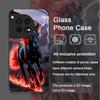 Creative Flame Black Horse Pattern Tempered Glass Phone Case for OnePlus 13R 12 11 10 Pro ACE2 ACE3 Nord CE4 CE3 CE2 Lite Cover