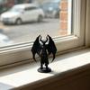 Demon Angel Statue with Armor And Wings, 3D Printed Gothic Sculpture for Desk Shelf, Dark Fantasy Home Decor, Halloween Gift for Men