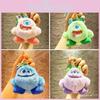 Cute Plush Monster Family Keychain Toy Doll Backpack Pendant Cartoon Mini Figure Wholesale