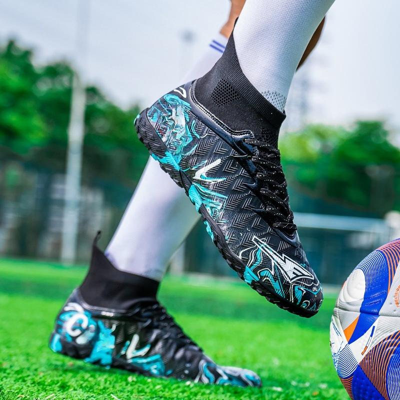 Size 34-46 Men/Women's Camouflage Football Boots Rubber Soft Sole Short Nail Artificial Turf Youth Children Football Shoes