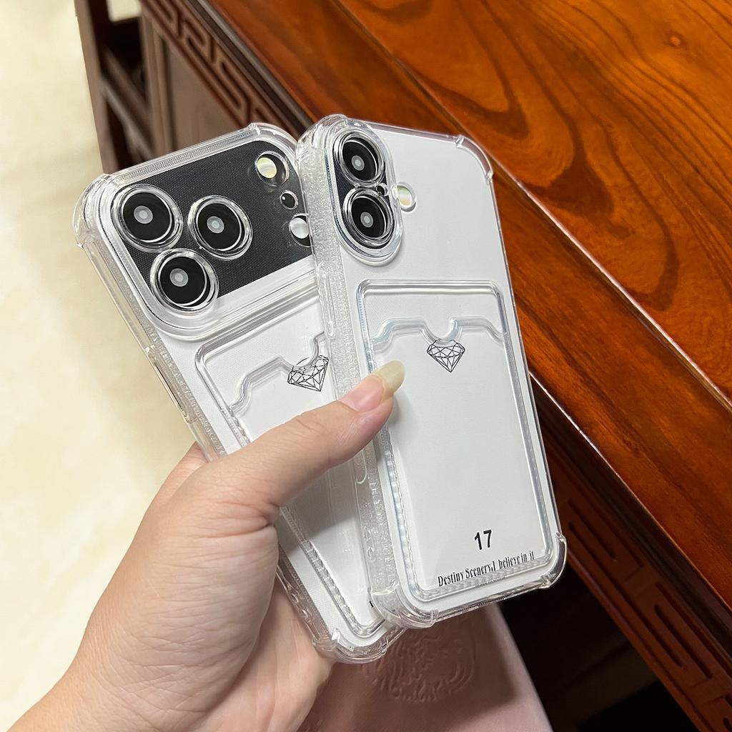 New Card Bag Apple 11 Mobile Phone Case, Suitable for iPhone11 Pluggable Card 11Pro Transparent 11 Soft Case 11P