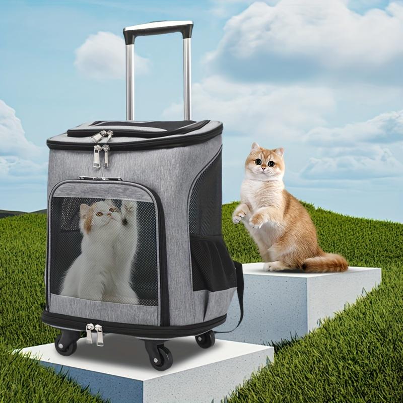 

Baisher Portable Cat Carrier - Multifunctional, Foldable & Detachable Pet Travel Bag with Zipper Closure серый