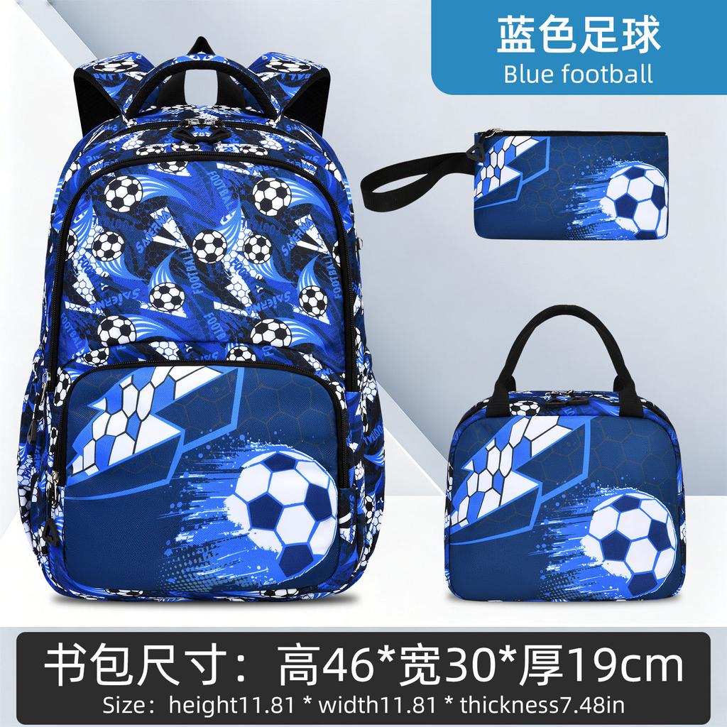 Children School Bags for Boys Set Schoolbag Primary Book Bag School Backpack with Lunch Bag 3Pcs Kids Waterproof Travel Rucksack