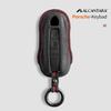 Alcantara Car Key Case Cover For Porsche Panamera Spyder Carrera Macan Cayman Cayenne 911 970 981 991 Accessories