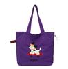 2025 large capacity cute cloth bag tote bag cartoon embroidered shoulder bag casual drawstring tote bag