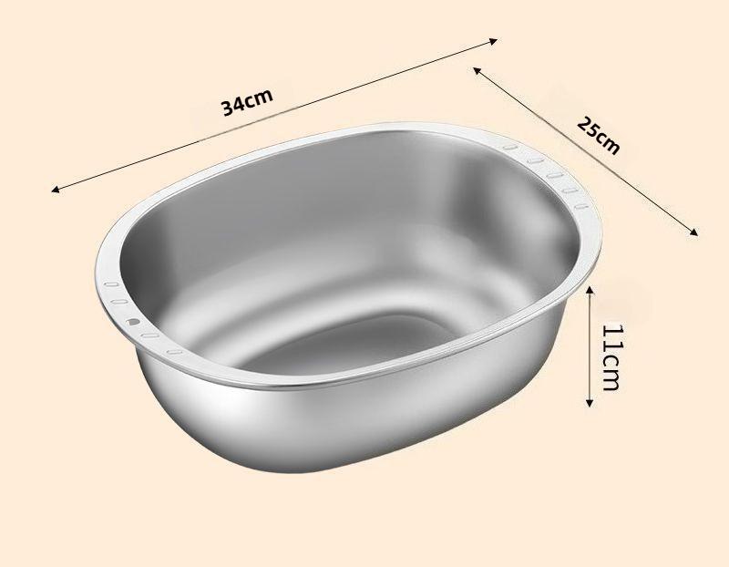 

Stainless Steel Mixing Bowl | Food-Grade Heavy Duty for Dough Kneading&Vegetables | Multi-Use Dishwasher Safe Home Commercial