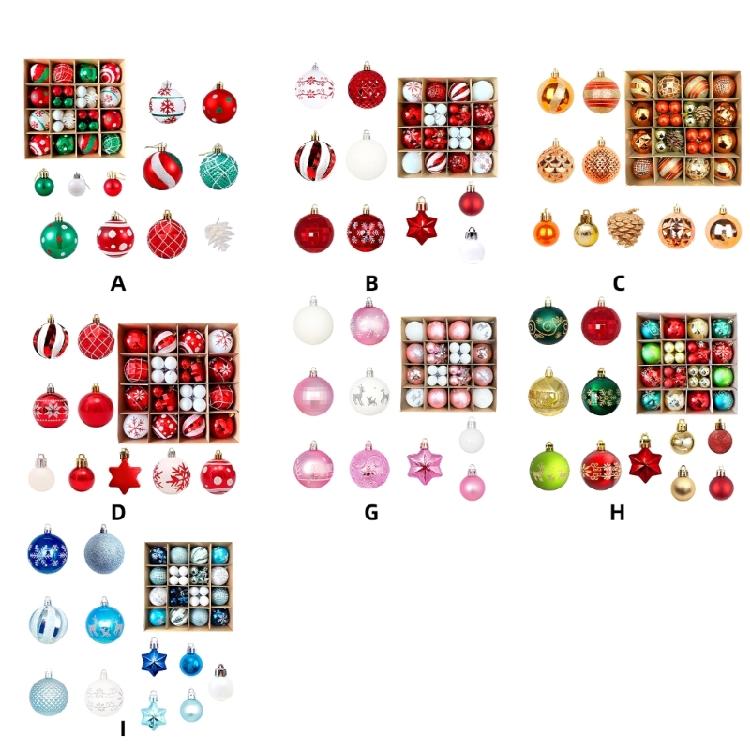 42Pieces Shatterproof Christmas Balls Ornament Bright Christmas Bauble Collections Sphere Pendant for Tree Decorating