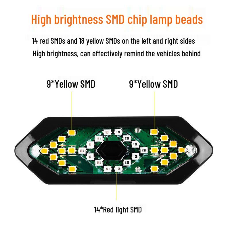 USB Rechargeable Bicycle LED Turn Signal Tail Light with Horn, Waterproof for Night Riding