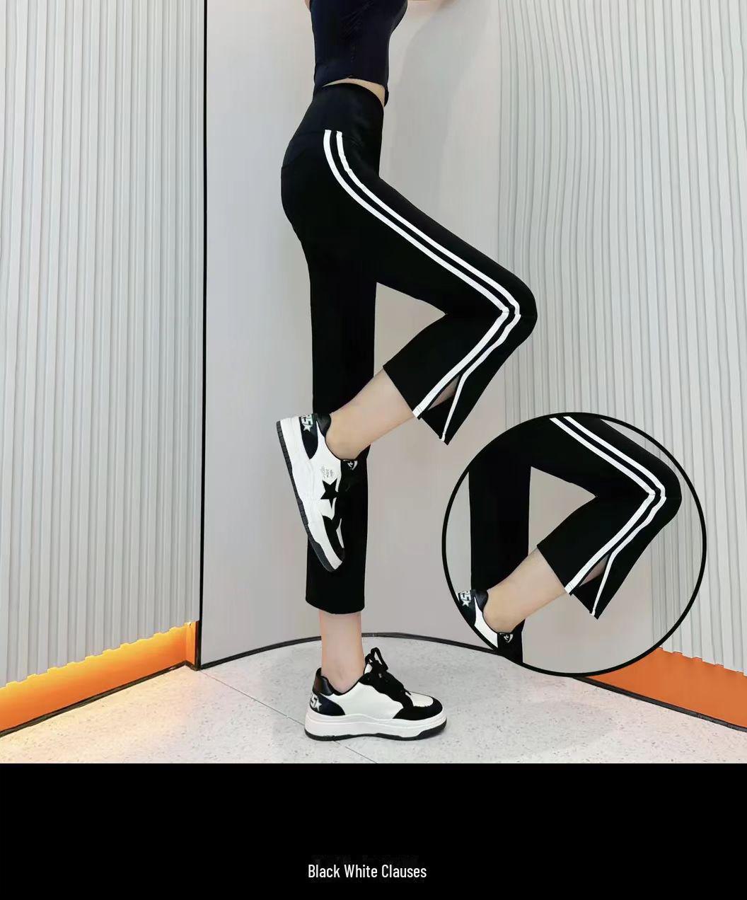 

Женские облегающие укороченные брюки: Новый летний стиль с полосками по бокам, универсальные брюки с прямым разрезом, цвет «акула», розовый, как у Барби. XL