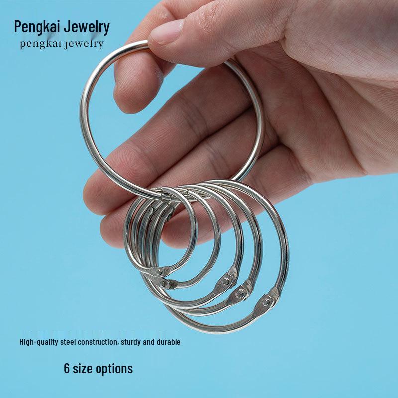 Metal Snap Binder Rings for DIY Albums, Jewelry, and Keyrings
