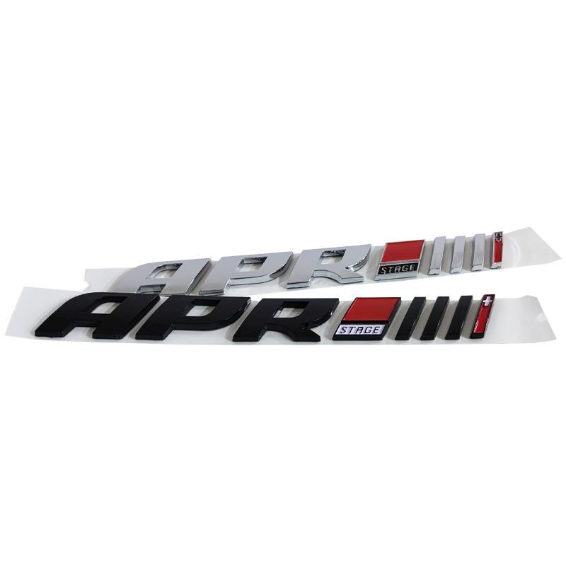 3d ABS Chrome Black Logo APR Emblem Letters Car Trunk Badge Decal For A4 A5 S4 B8 A3 A7 APR Sticker Accessories
