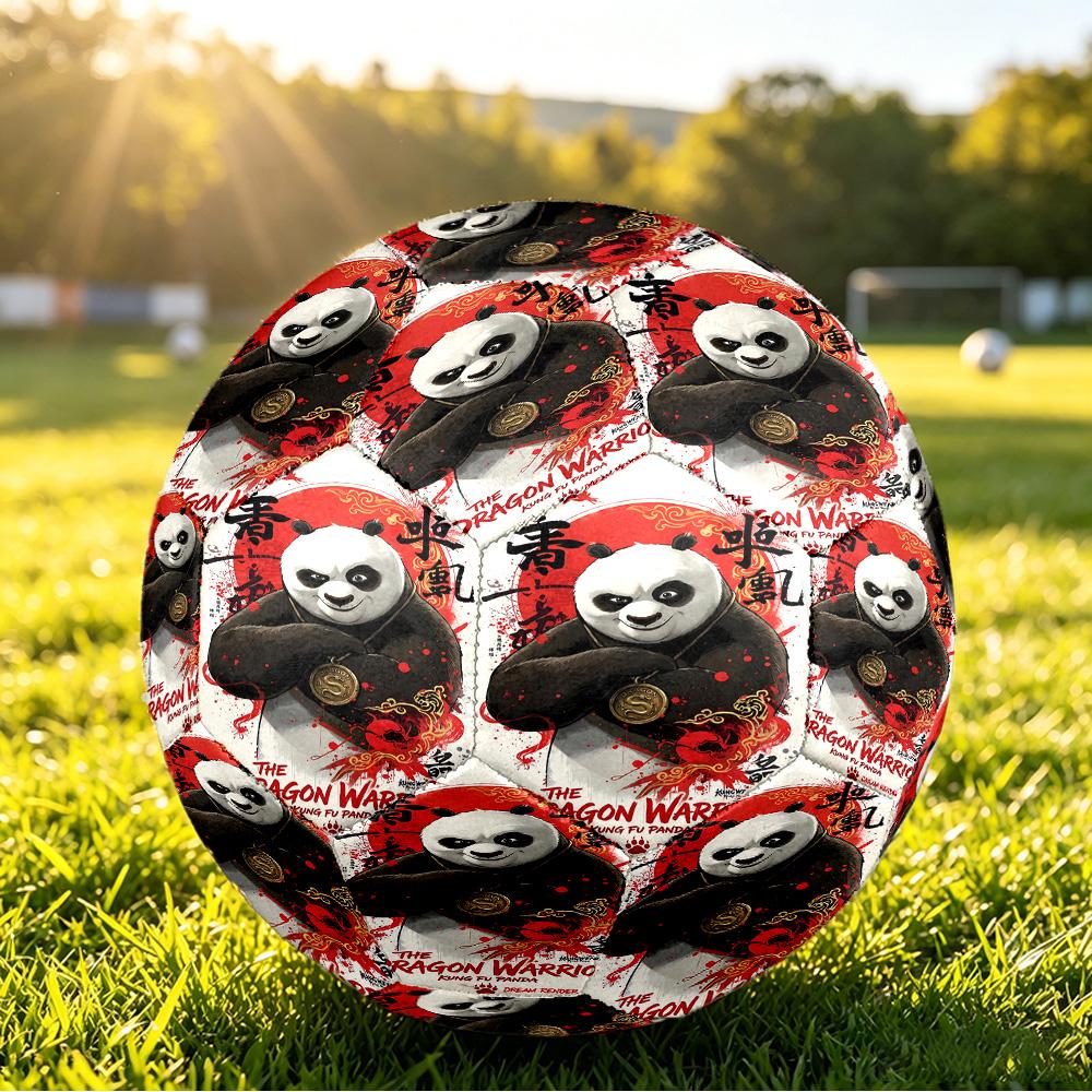 Fotbalová velikost 5 Vzor Kung Fu Panda, Odolný fotbalový míč pro zápasový trénink, Každodenní sportovní hraní