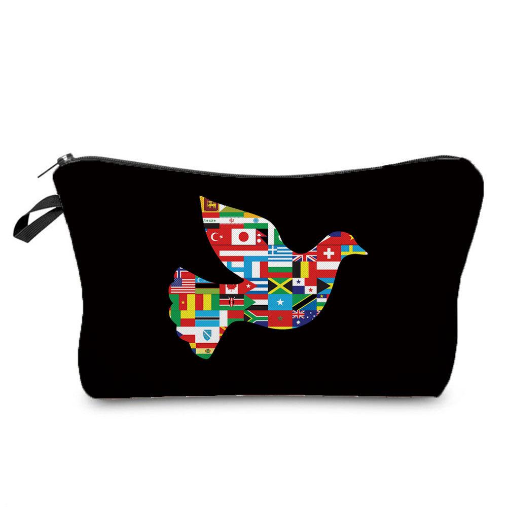 Women Peace Dove Print Cosmetic Bag Toiletries Organize Travel Storage Case 6369