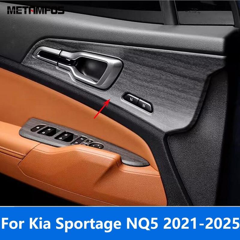 For Kia Sportage NQ5 - 2024 2025 Carbon Fiber ide Door Handle Bowl Panel Cover Trim Interior Accessories Car Styling