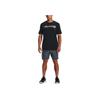 Under Armour Camo Letter Logo Solid Stripe Short Sleeve T-Shirt Men Tops Black 1376830-001