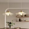 New Simple Retro Brass Glass Pendant Lights Warm Light Indoor Bedroom Bedside Dining Room Living Room Decoration Chandelier HOT