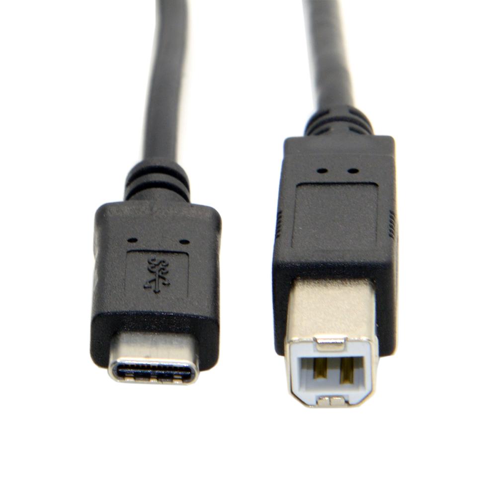 USB-C USB 3.1 Type C Hannkontakt til USB 2.0 B Type Hannkontakt Datakabel for Mobiltelefon & Macbook & Bærbar PC