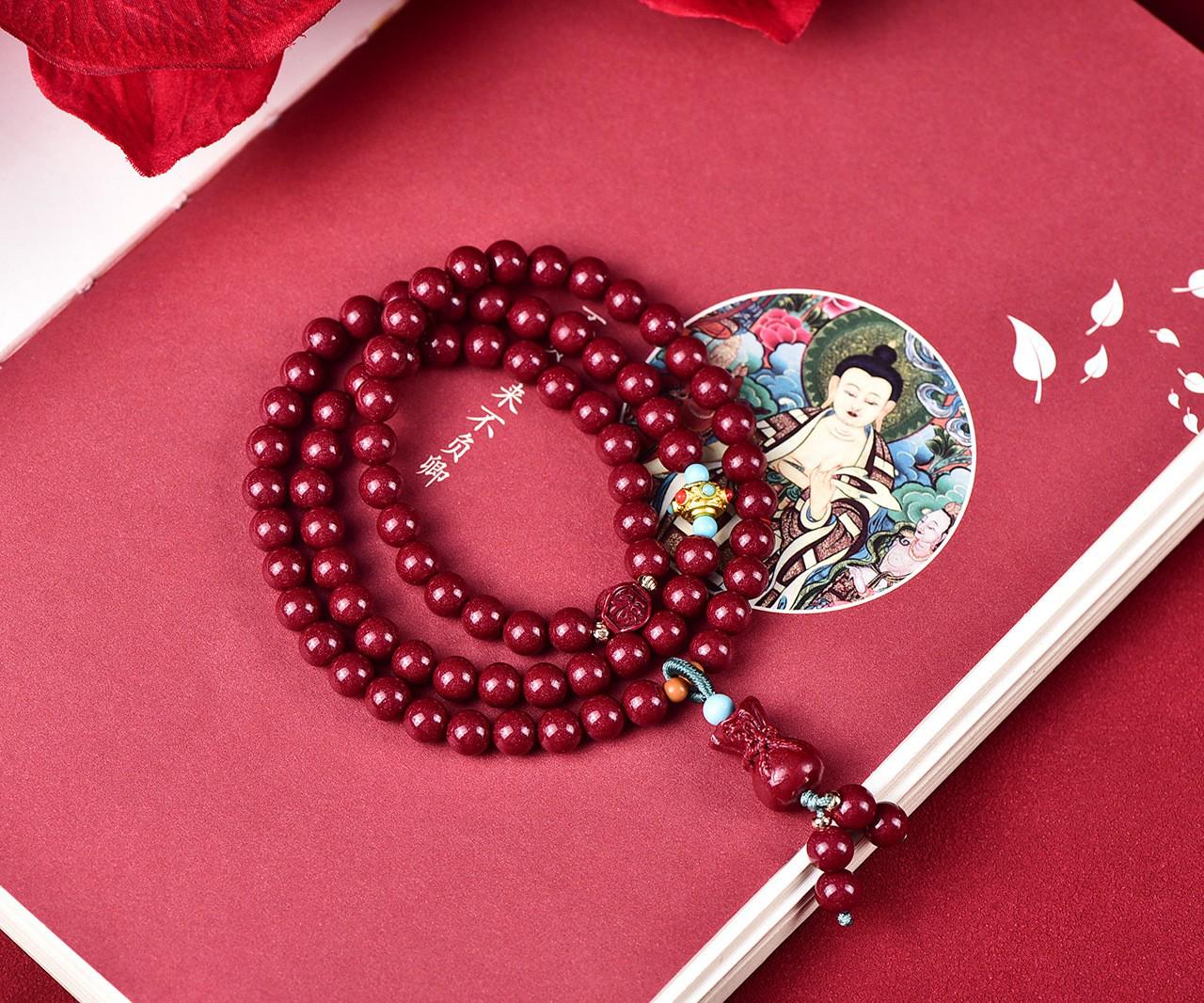 Lucky Bag Multi-Circle Bracelet: Premium Cinnabar Zisha Purple Gold Sand Original Design. High Content Cinnabar (75%-80%)