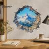 Large Wall Stickers for Bedroom Snow Peak Sticker, 3D Landscape Decorative Decal, Durable Nordic Style Home Accents PVC Waterproof Window Film, Living