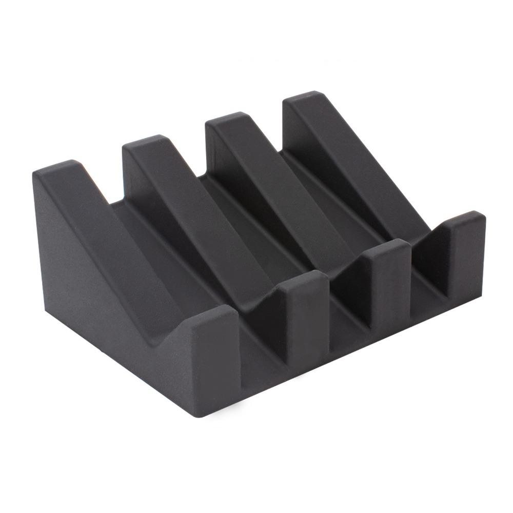2PCS Silicone Soap Dish Built-in Drain Lip Self-Draining Soap Storage Holder Countertop Organizer Easy Cleaning Sink Tray