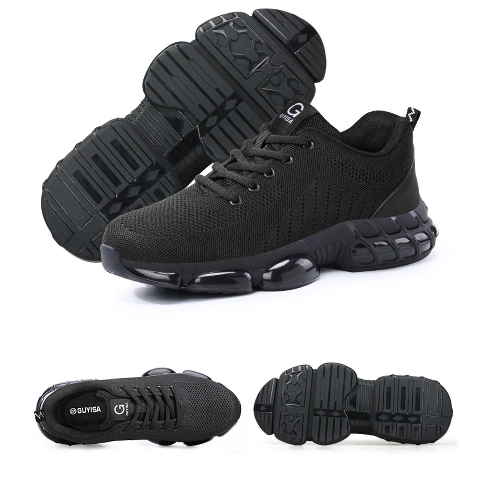 

Men s High Top Safety Boots Steel Toe Training Shoes Puncture Resistant Industrial Construction Labor Shoes 44 чорний