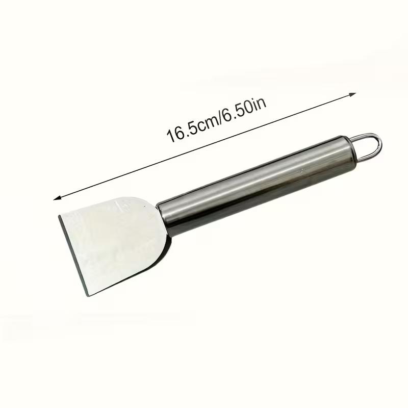 Durable Stainless Steel Scraper for Kitchen Cleaning, Ice Frost Removal Shovel, Multipurpose Stain Remover Tool for Stove, Oven and Household Use