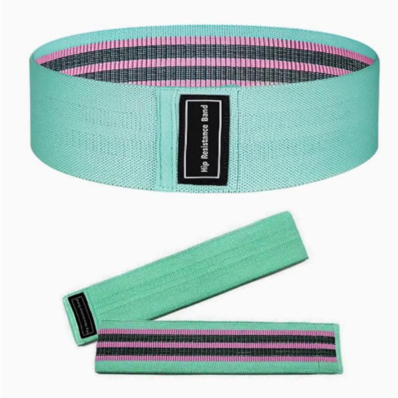 Yoga with hip shaping and elastic ring fitness strength training resistance hip stretching and tension зелёный