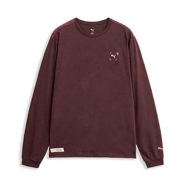 PuMa Men S Running SweatShirt Long Sleeve Tee M Run Club lSt 02 Chocolate Brown/M(95)