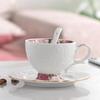 Retro European Style Ceramic Iced Americano and Latte Cup Set with Saucer