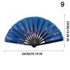 Holographic Folding Fan Pvc Glitter Laser Taiji Fan Dancing Clap Fan For Kung Fu Concerts And Rave Parties Colorful Accessory