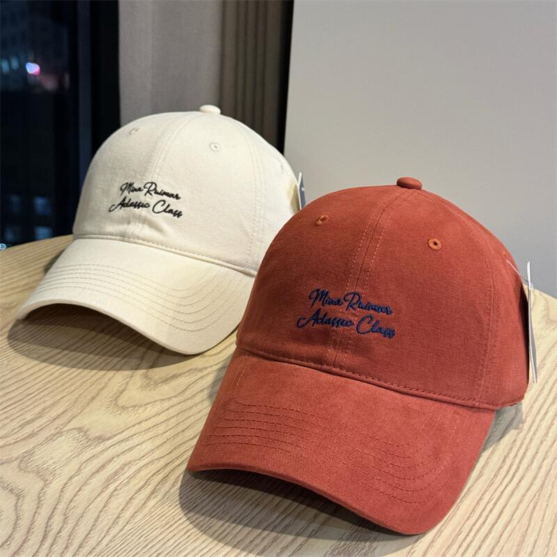 Letter embroidered baseball cap for men and women, universal sunshade and face, small cap, casual versatile hat