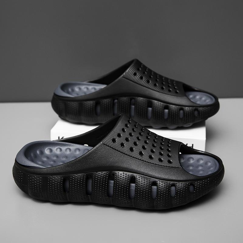 Nuove Pantofole da Uomo Estive Morbide con Suola Spessa, Sandali Traspiranti Antiscivolo per Bagno, Sandali Leggeri da Spiaggia