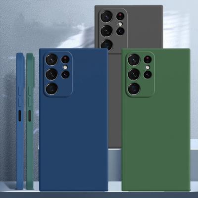 Dėklas Samsung Galaxy S23 Ultra, Samsung Galaxy S22 S23 Ultra dangtelis, smūgiams atsparus skysto silikono TPU telefono dėklas, Samsung S23 Ultra