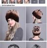 Colorful Rex Rabbit Fur Knitted Women's Warm Winter Hat